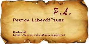 Petrov Liberátusz névjegykártya